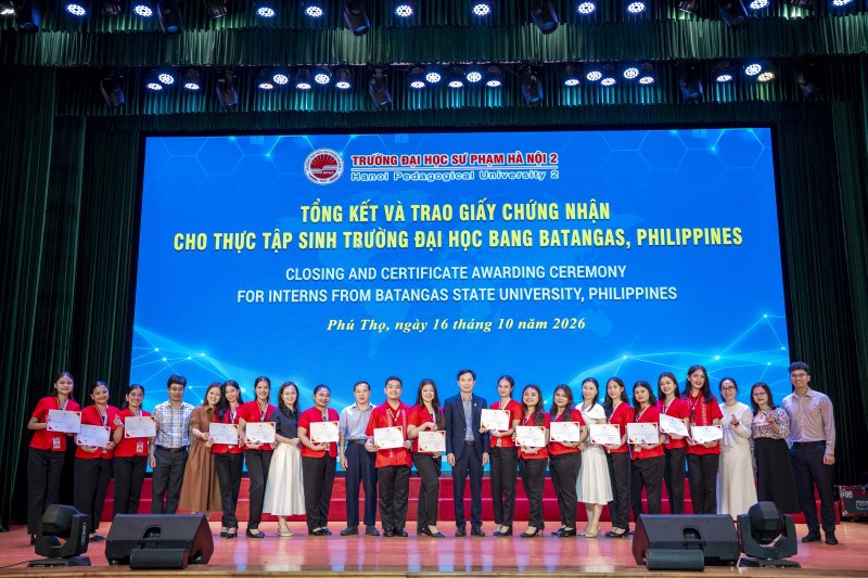 Chương trình tổng kết và trao giấy chứng nhận cho thực tập sinh Trường Đại học Bang Batangas, Philippines (CLOSING AND CERTIFICATE AWARDING CEREMONY FOR INTERNS FROM BATANGAS STATE UNIVERSITY, PHILIPPINES)