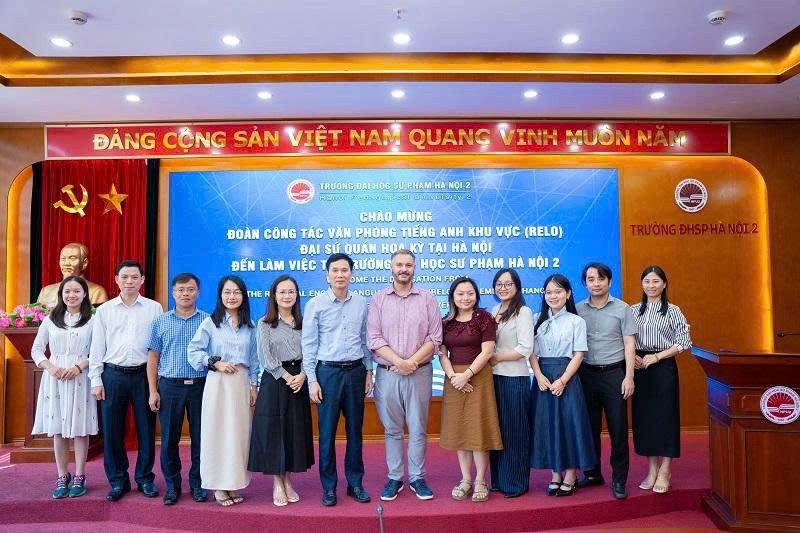 Văn phòng Tiếng Anh Khu vực, Đại sứ quán Hoa Kỳ thăm và làm việc tại Trường ĐHSP Hà Nội 2 (A delegation from the Regional English Language Office (RELO) of the U.S. Embassy in Hanoi visited and worked with Hanoi Pedagogical University 2)
